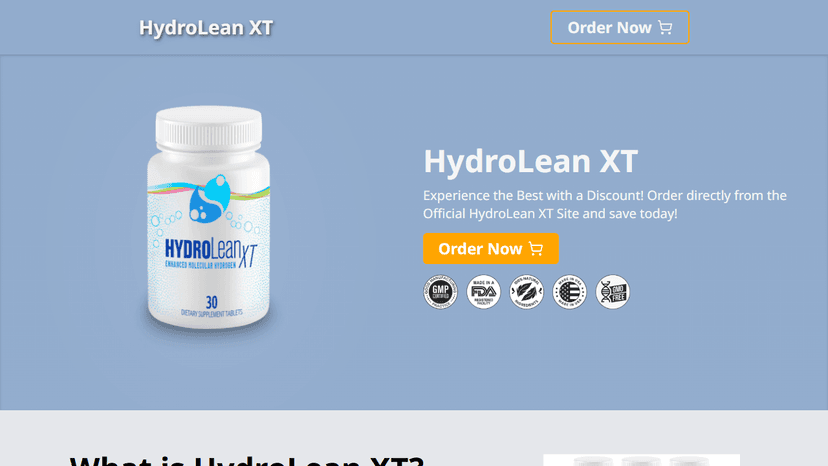 Hydrolean Xt - Landing Page