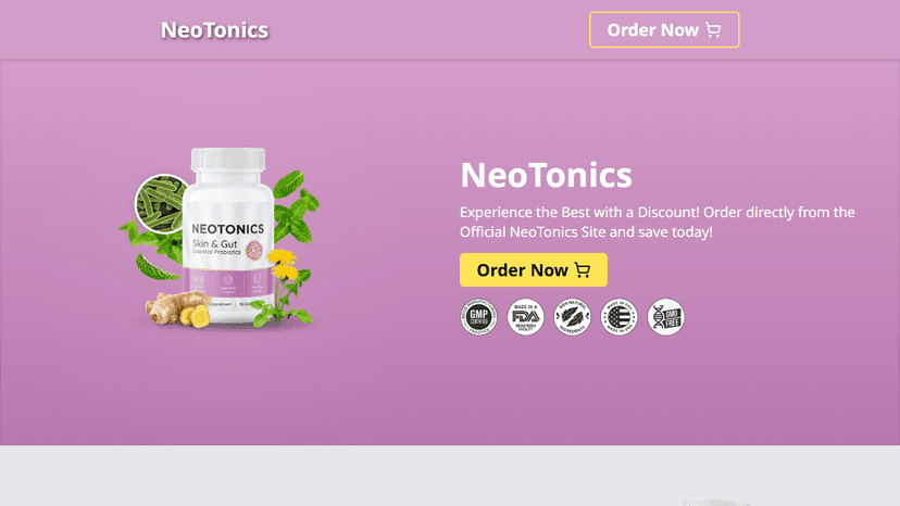 Neotonics - Landing Page