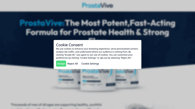 Prostavive - Landing Page